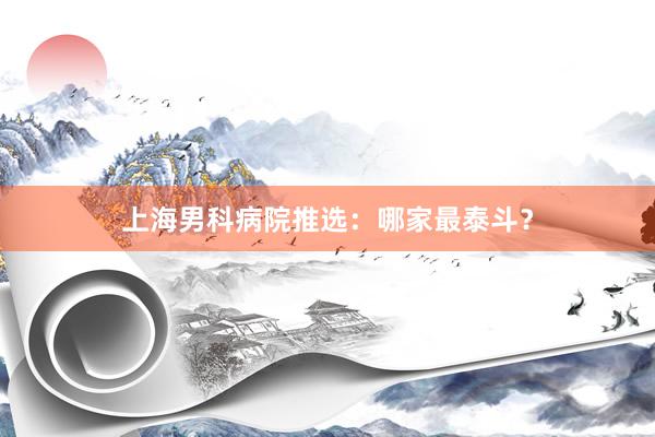 上海男科病院推选：哪家最泰斗？